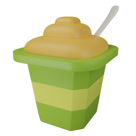 Joghurt  3D Illustration