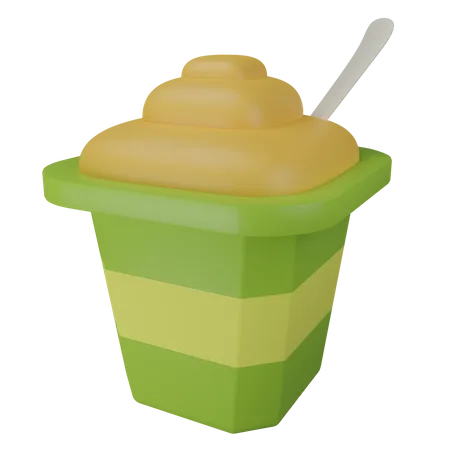 Joghurt  3D Illustration