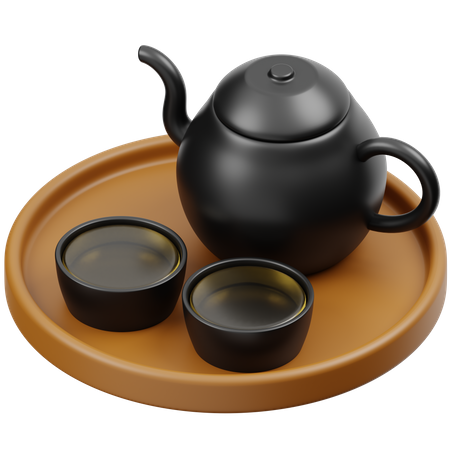 Jogo de chá  3D Icon