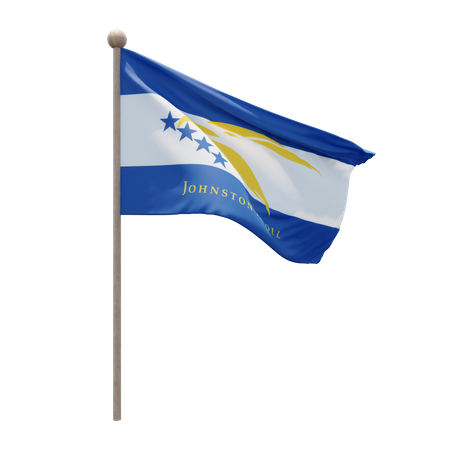 Fahnenmast des Johnston-Atolls  3D Flag