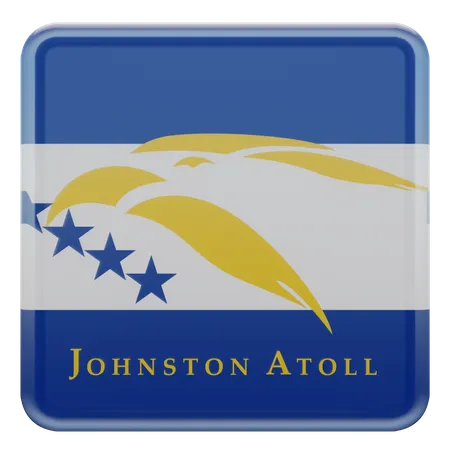 Johnston Atoll Flag  3D Illustration