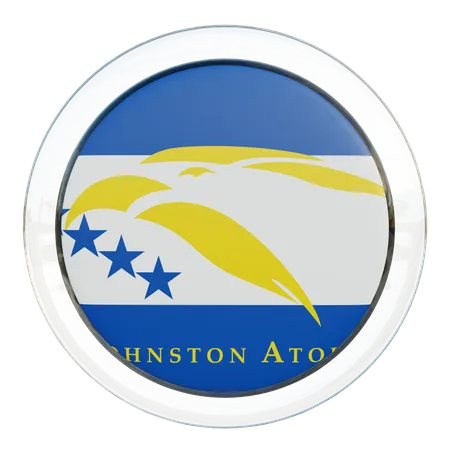 Johnston Atoll Round Flag  3D Icon