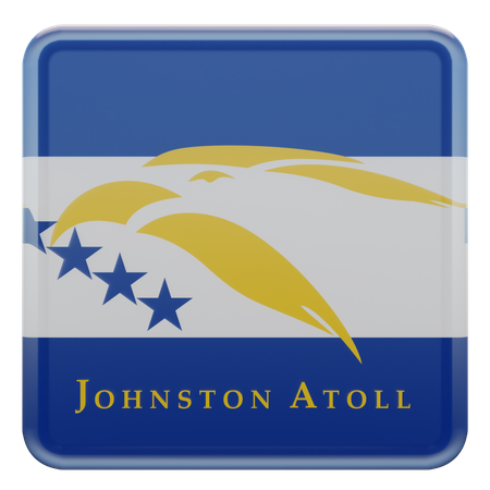 Johnston Atoll Square Flag  3D Icon