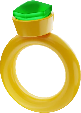 Jóias de anel de ouro  3D Illustration