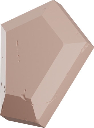 Jóias de pedra marrom  3D Illustration