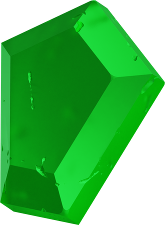 Jóias de pedra verde  3D Illustration
