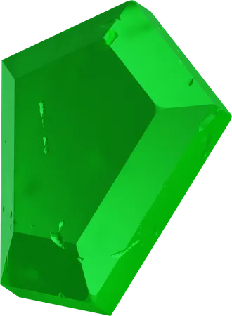 Jóias de pedra verde  3D Illustration