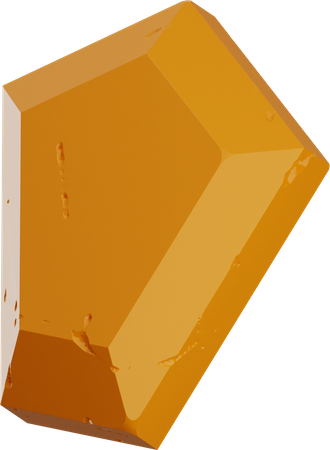 Jóias de pedra laranja  3D Illustration