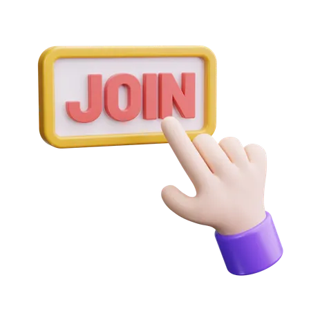 Join Button  3D Icon