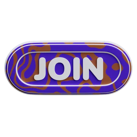 Join Button  3D Icon