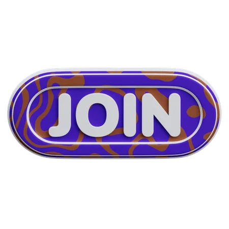 Join Button  3D Icon