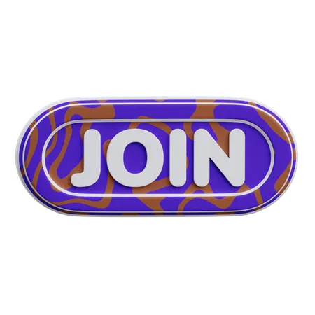 Join Button  3D Icon