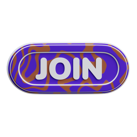 Join Button  3D Icon