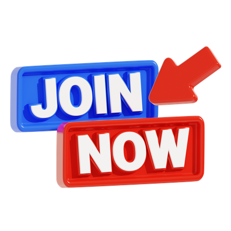 Join Now Arrow  3D Icon