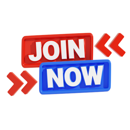 Join Now Arrow 2  3D Icon