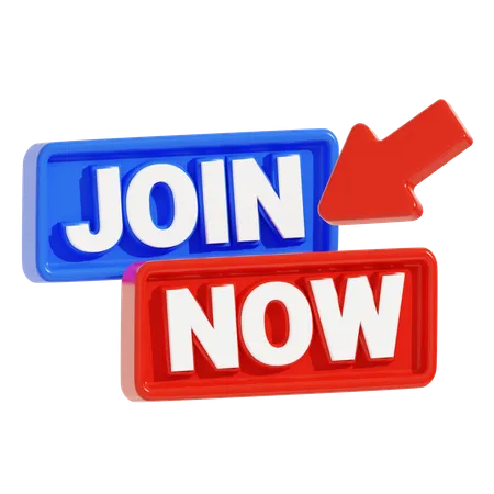 Join Now Arrow  3D Icon