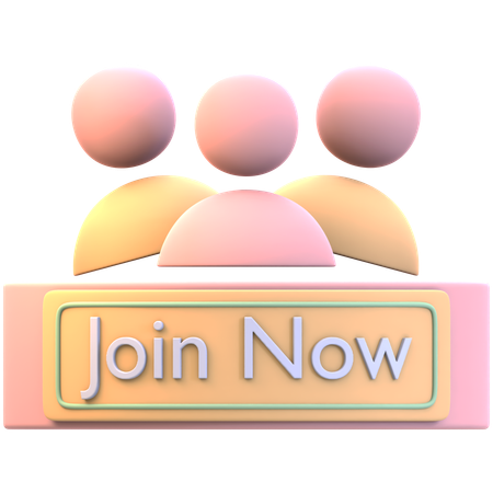 Join Now Group  3D Icon