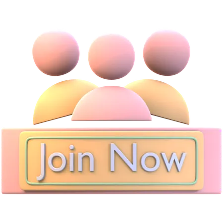 Join Now Group  3D Icon