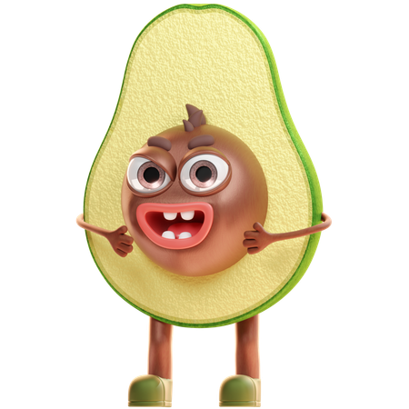Joker Avocado  3D Icon