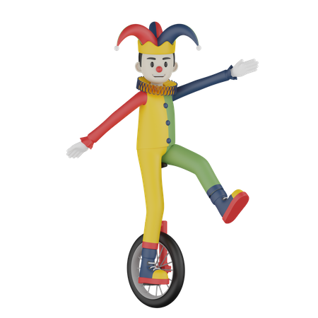 Joker Cycling  3D Illustration