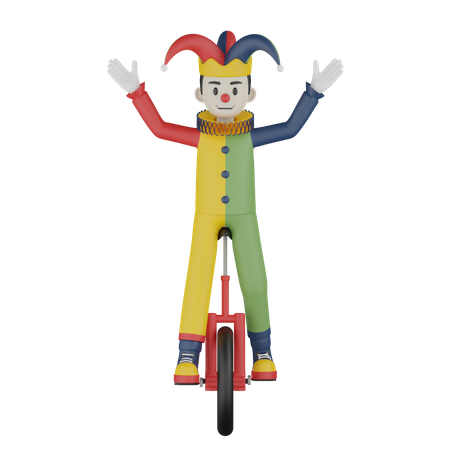 Joker Cycling  3D Illustration