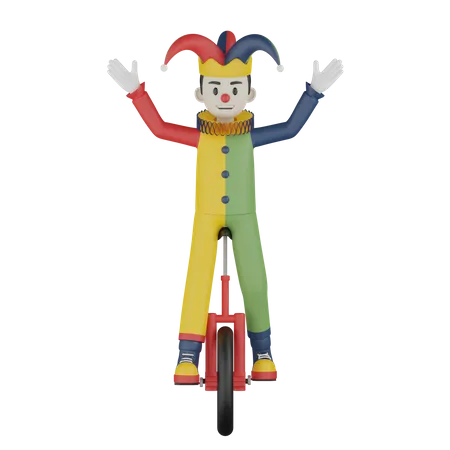 Joker Cycling  3D Illustration