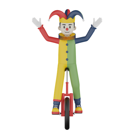 Joker Cycling 3D Illustration