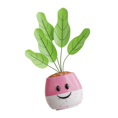 Joli pot de plante  3D Icon