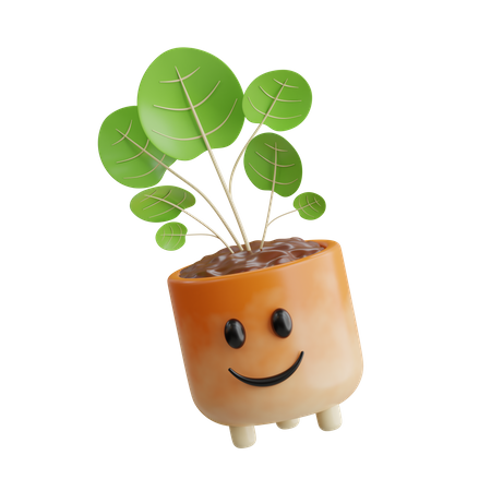 Joli pot de plante  3D Icon