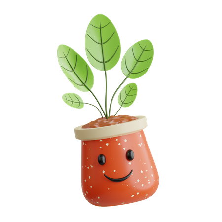 Joli pot de plante  3D Icon