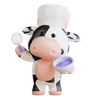 Vache mignonne faisant un gâteau