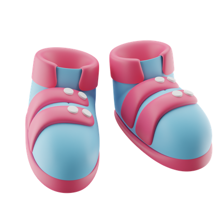 Jolies chaussures de bébé  3D Icon