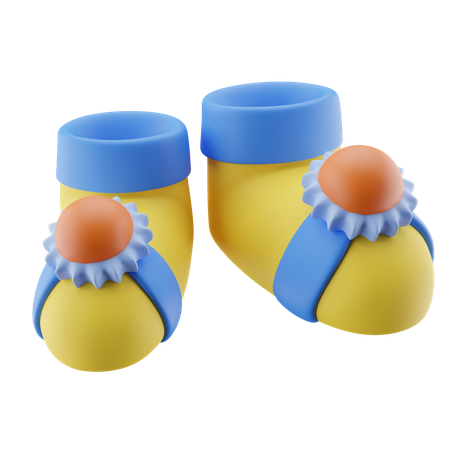 Jolies chaussures de bébé  3D Icon