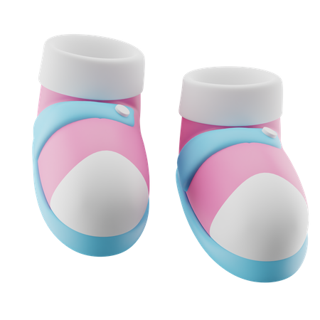 Jolies chaussures de bébé  3D Icon