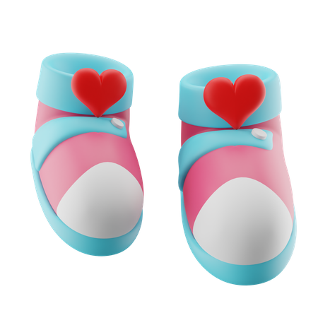 Jolies chaussures de bébé  3D Icon