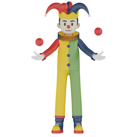 Jongleur  3D Illustration