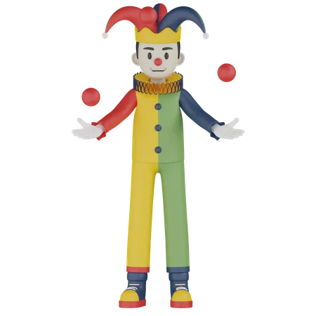 Jongleur  3D Illustration