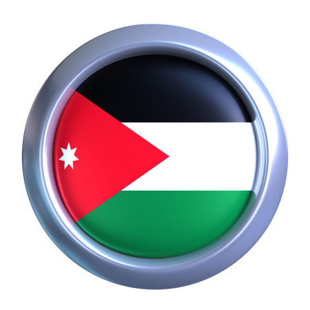 Jordan Flag Emblem  3D Icon