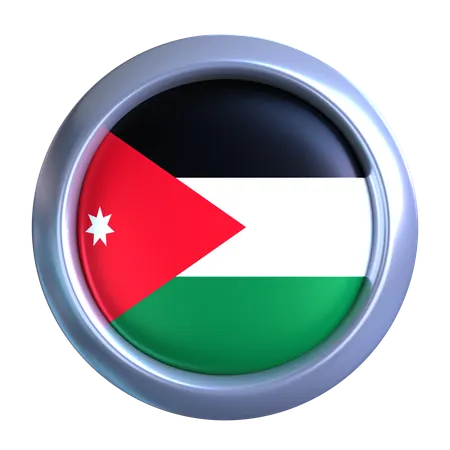 Jordan Flag Emblem  3D Icon