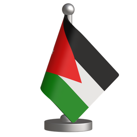 Jordanien Tischflagge  3D Icon