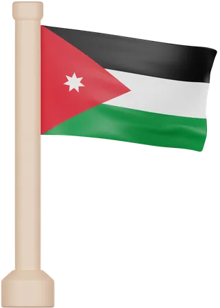 Jordanien Flagge  3D Icon