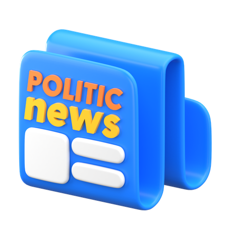 Jornal político  3D Icon