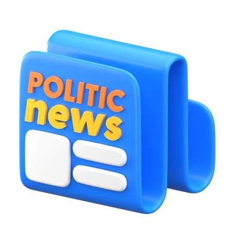 Jornal político  3D Icon