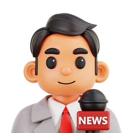 Jornalista  3D Icon