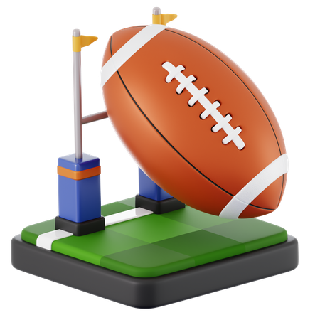 Jouer au rugby  3D Icon