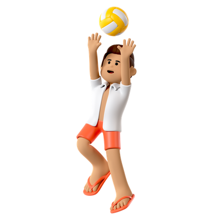 Jouer au volley-ball, mon garçon  3D Icon