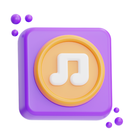 Jouer de la musique  3D Icon