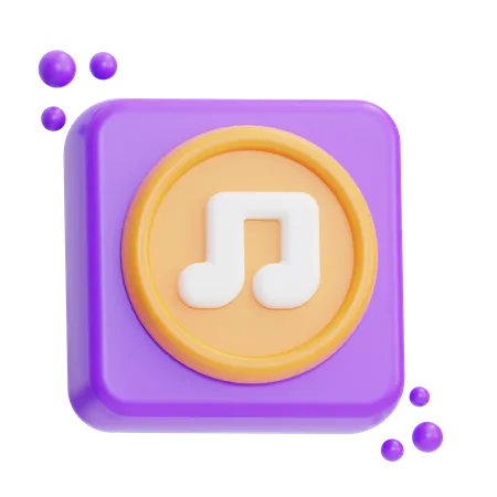 Jouer de la musique  3D Icon