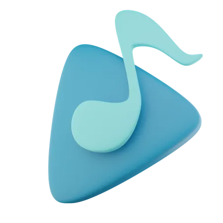 Jouer de la musique  3D Icon