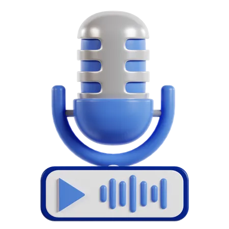 Lire un podcast  3D Icon